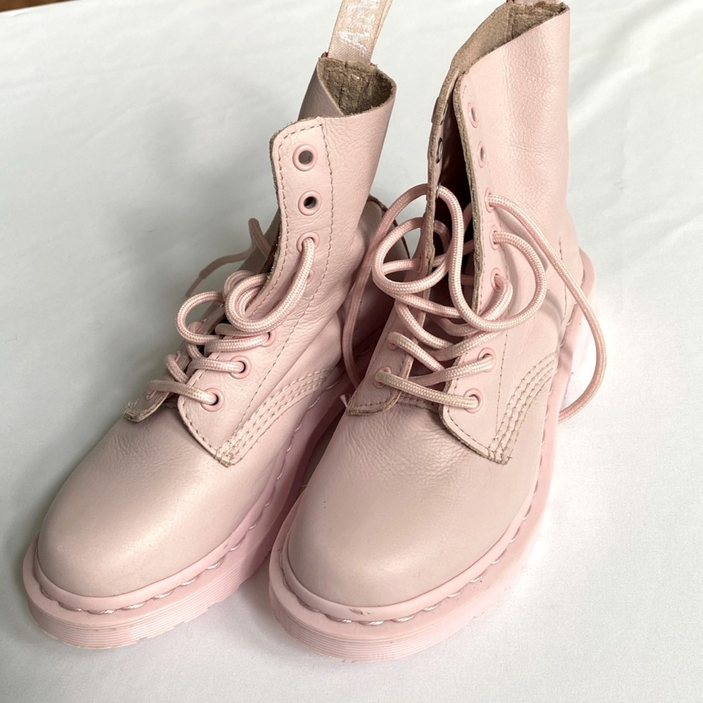 Dr. Martens Shoes 1460 Pascal Women's Pink Chalk Boots Moto size 5 - Picture 5 of 16